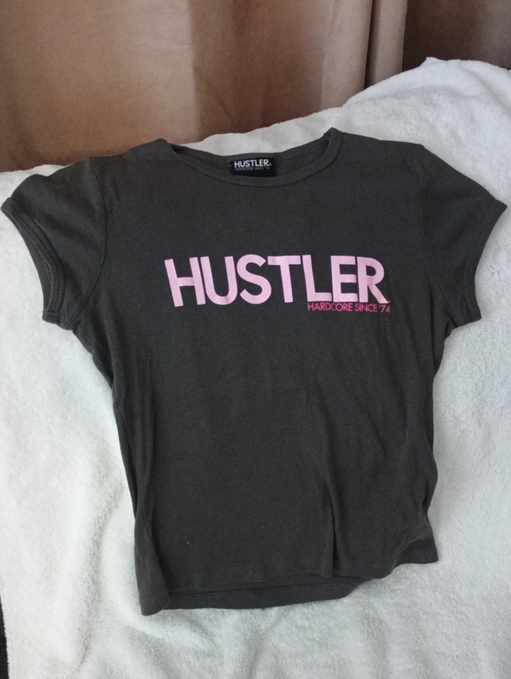 Hustler Hollywood Kids Black Tee with Pink Logo